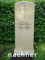 Grabstein nach der Restauration durch Naturstein Halbich in München